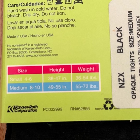 NWT Bundle of Girl’s tights size 8-10 - Picture 8 of 8